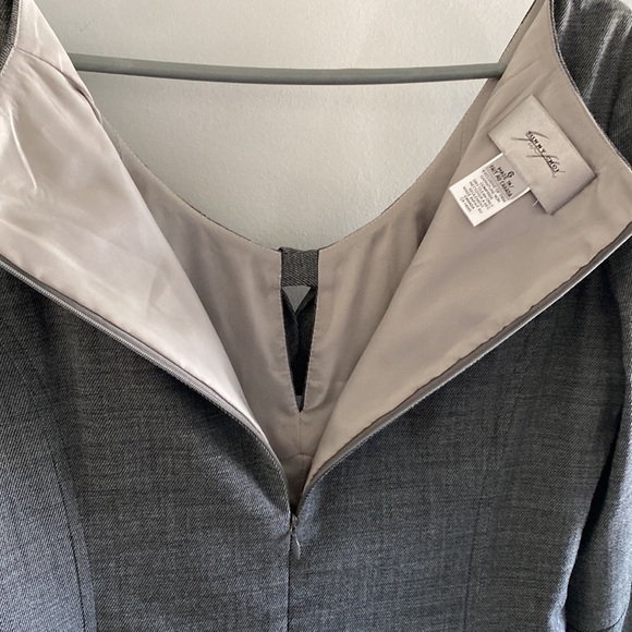 Sunny Choi gray bow front ruffle hem dress - Picture 8 of 9